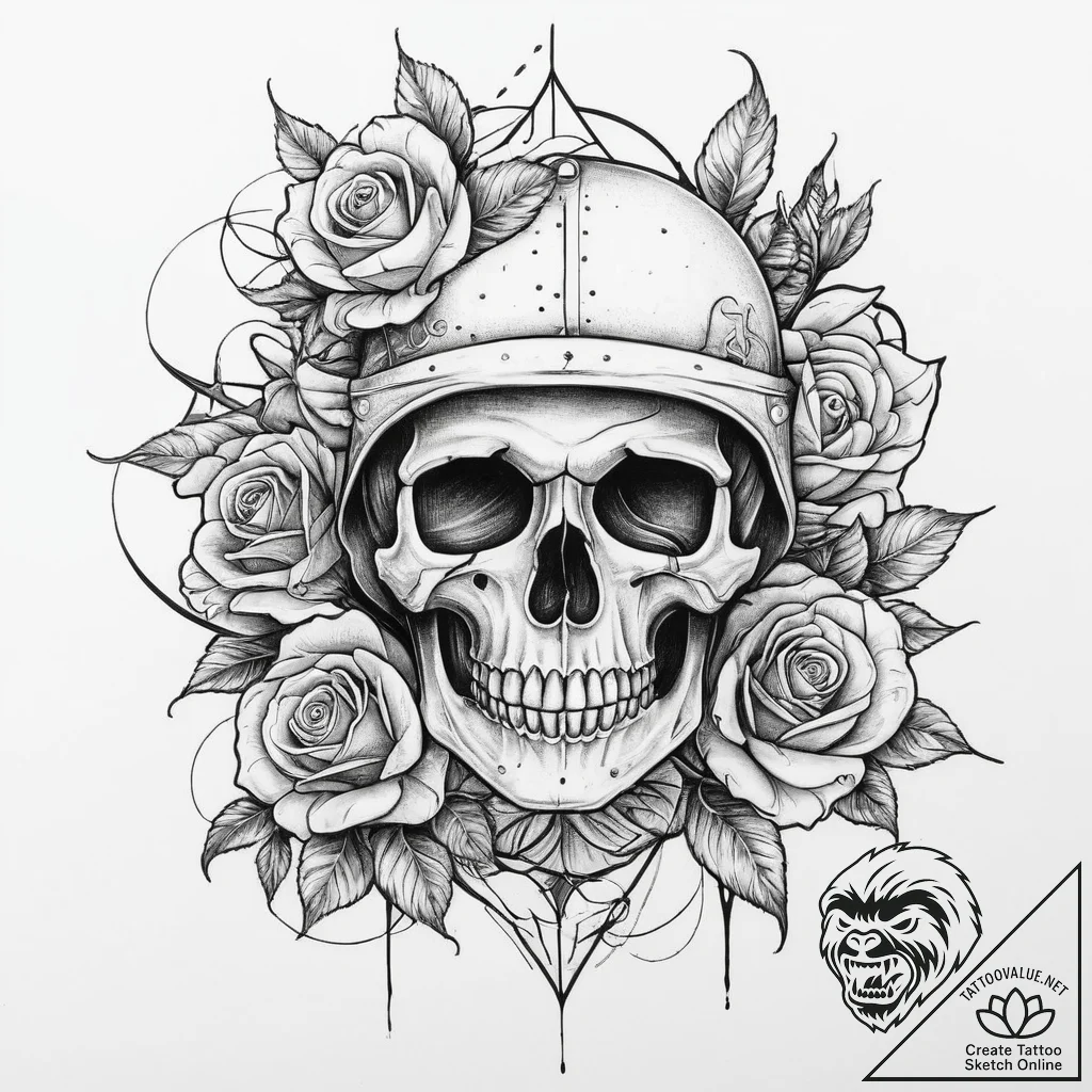 Tattoo sketch cavalry soldier, concept art fo... - tattoo sketch (№1756544231_0, 30.08.2025 08:57) — tattoovalue.net
