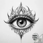 Tattoo sketch узор в виде глаза с огнем – tattoo sketch (№1756544622_0, 30.08.2025 09:03) — tattoovalue.net