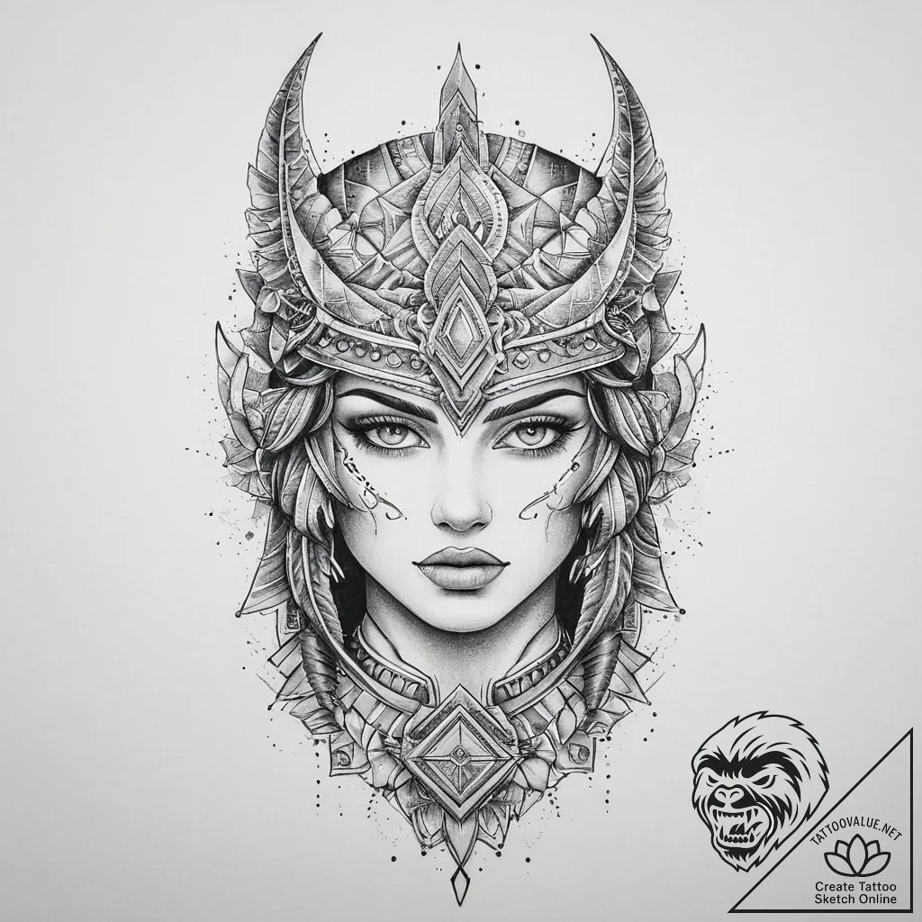 Tattoo sketch узор в виде воина, tattoo sketc... - tattoo sketch (№1756545800_0, 30.08.2025 09:23) — tattoovalue.net