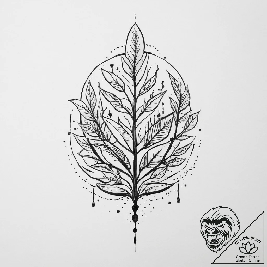 Tattoo sketch hieroglyphic symbol for "life"... - tattoo sketch (№1756546390_0, 30.08.2025 09:33) — tattoovalue.net