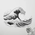 Tattoo sketch ocean waves – tattoo sketch (№1756547175_0, 30.08.2025 09:46) — tattoovalue.net