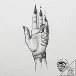 Tattoo sketch hands with a pencil, tattoo lin… – tattoo sketch (№1756547567_0, 30.08.2025 09:52) — tattoovalue.net