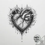 Tattoo sketch cosmic heart – tattoo sketch (№1756547959_0, 30.08.2025 09:59) — tattoovalue.net