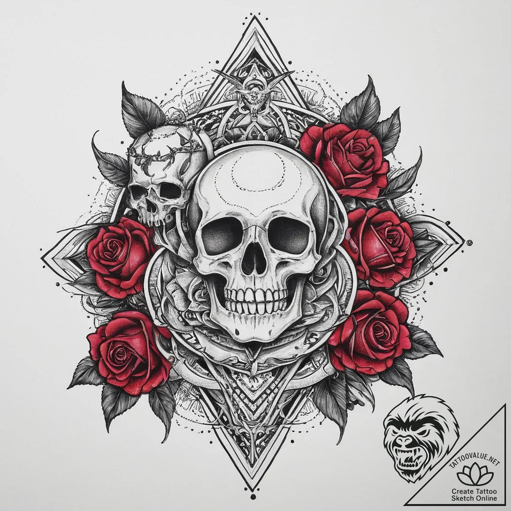 Tattoo sketch sacred story, concept art for t... - tattoo sketch (№1756548350_0, 30.08.2025 10:05) — tattoovalue.net