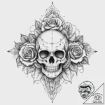 Tattoo sketch face, concept art for tattoo, d… – tattoo sketch (№1756548940_0, 30.08.2025 10:15) — tattoovalue.net
