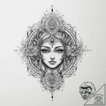 Tattoo sketch spiritual portrayal, tattoo fla… – tattoo sketch (№1756549333_0, 30.08.2025 10:22) — tattoovalue.net