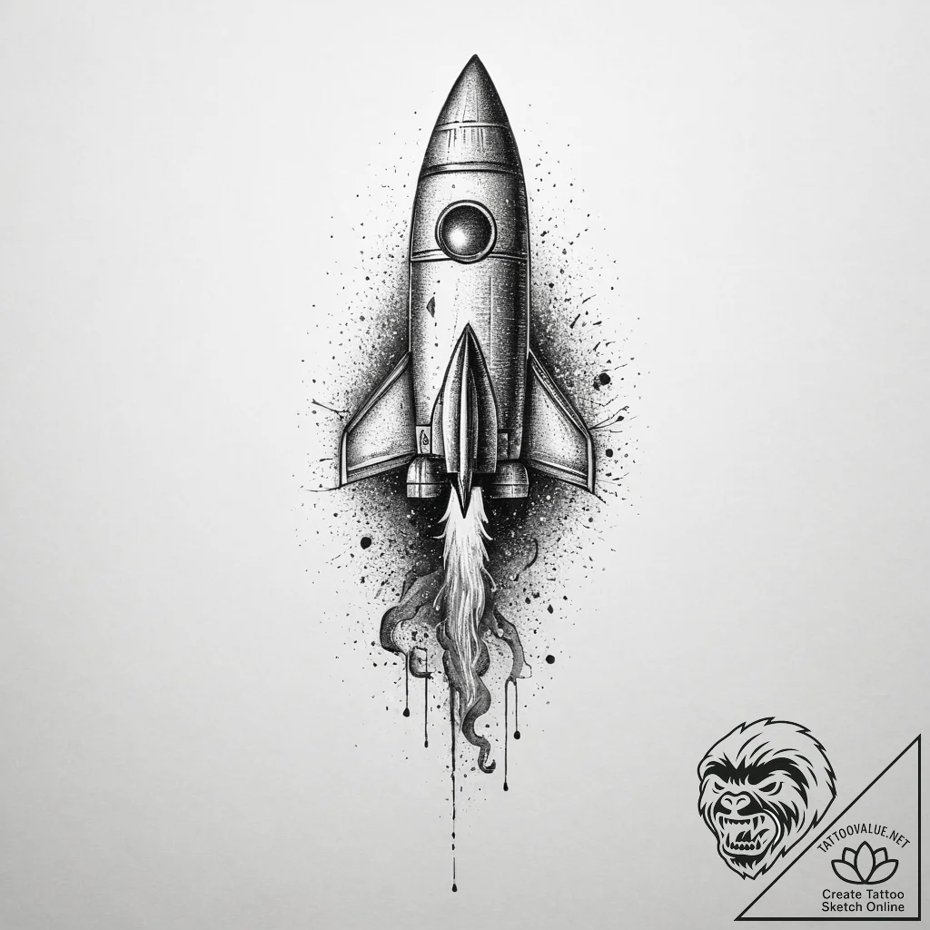 Tattoo sketch hands with a rocket, tattoo dra... - tattoo sketch (№1756550120_0, 30.08.2025 10:35) — tattoovalue.net