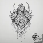 Tattoo sketch armor, concept art for tattoo,… – tattoo sketch (№1756551300_0, 30.08.2025 10:55) — tattoovalue.net