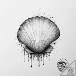 Tattoo sketch scallop, ink illustration for t… – tattoo sketch (№1756551693_0, 30.08.2025 11:01) — tattoovalue.net