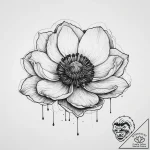 Tattoo sketch anemone flower, concept art for… – tattoo sketch (№1756552282_0, 30.08.2025 11:11) — tattoovalue.net