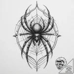 Tattoo sketch black widow spider, tattoo flas… – tattoo sketch (№1756552675_0, 30.08.2025 11:17) — tattoovalue.net