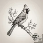Tattoo sketch cardinal, artistic tattoo sketc… – tattoo sketch (№1756553068_0, 30.08.2025 11:24) — tattoovalue.net