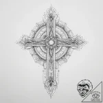 Tattoo sketch cosmic history, tattoo line art… – tattoo sketch (№1756553853_0, 30.08.2025 11:37) — tattoovalue.net