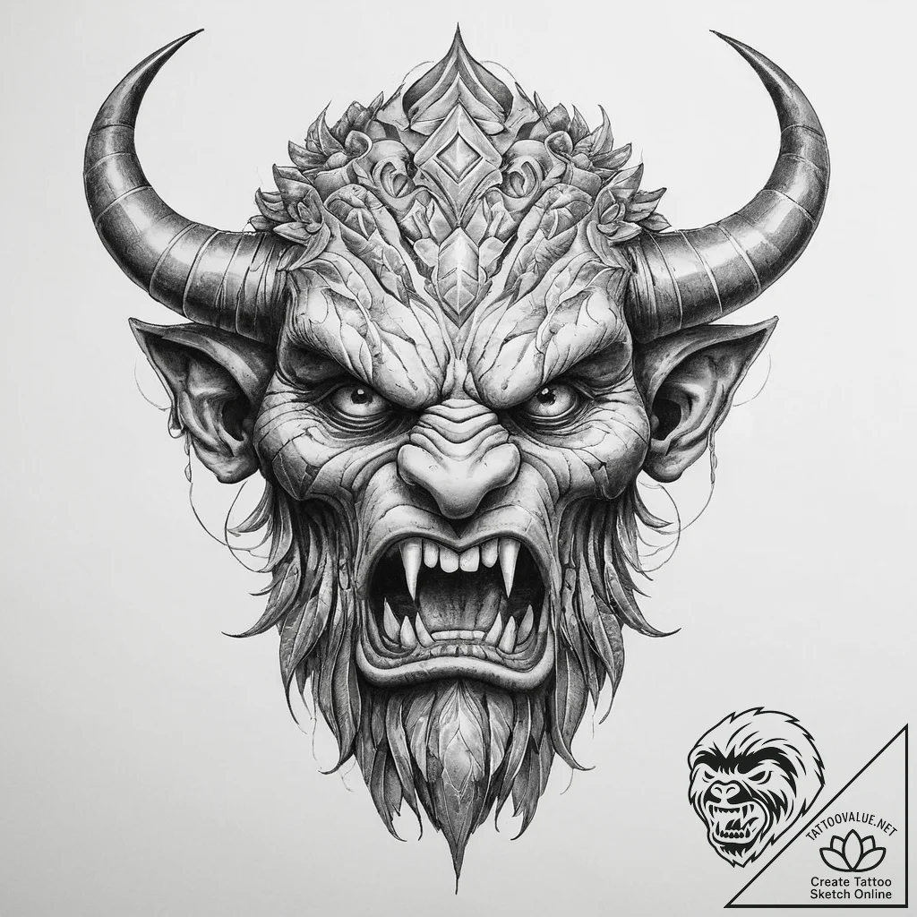 Tattoo sketch goliath - tattoo sketch (№1756555619_0, 30.08.2025 12:06) — tattoovalue.net