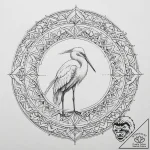Tattoo sketch puns a egret that says “i’m a e… – tattoo sketch (№1756557361_0, 30.08.2025 12:36) — tattoovalue.net