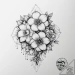 Tattoo sketch daffodil flower, concept art fo… – tattoo sketch (№1756560267_0, 30.08.2025 13:24) — tattoovalue.net
