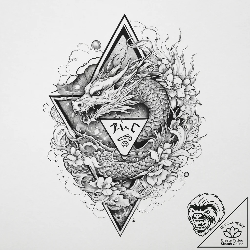 Tattoo sketch geometric треугольник, tattoo l... - tattoo sketch (№1756560654_0, 30.08.2025 13:30) — tattoovalue.net