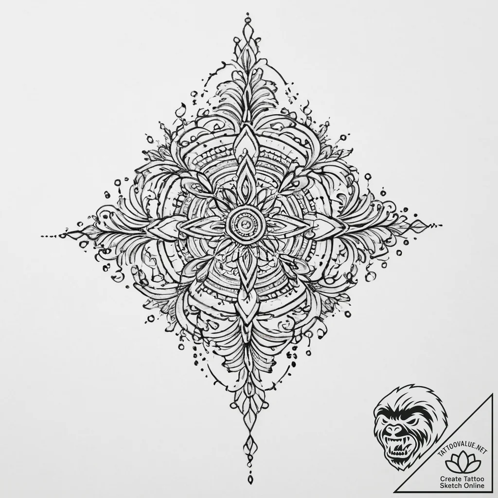 Tattoo sketch ornamental pattern - tattoo sketch (№1756561432_0, 30.08.2025 13:43) — tattoovalue.net