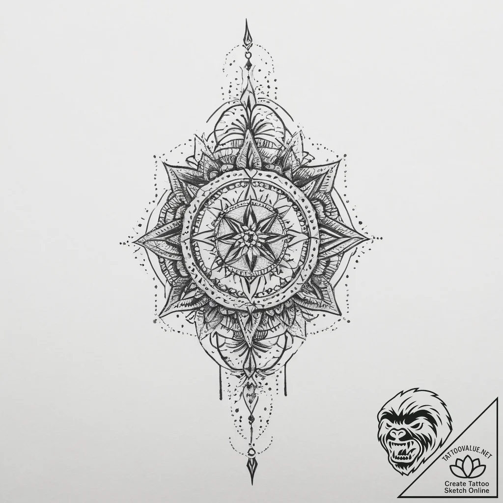 Tattoo sketch needle, tattoo drawing outline,... - tattoo sketch (№1756565724_0, 30.08.2025 14:55) — tattoovalue.net