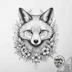 Tattoo sketch узор в виде лисы с цветами, tat… – tattoo sketch (№1756566118_0, 30.08.2025 15:01) — tattoovalue.net