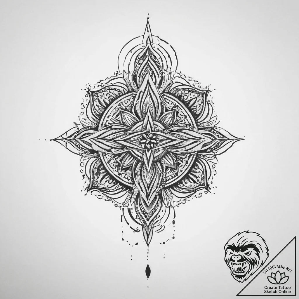 Tattoo sketch a symbolic place - tattoo sketch (№1756566317_0, 30.08.2025 15:05) — tattoovalue.net