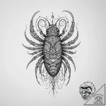 Tattoo sketch springtail, ink illustration fo… – tattoo sketch (№1756566512_0, 30.08.2025 15:08) — tattoovalue.net