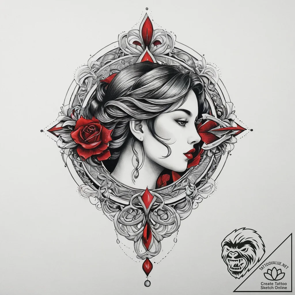 Tattoo sketch secret, artistic tattoo sketch,... - tattoo sketch (№1756566909_0, 30.08.2025 15:15) — tattoovalue.net