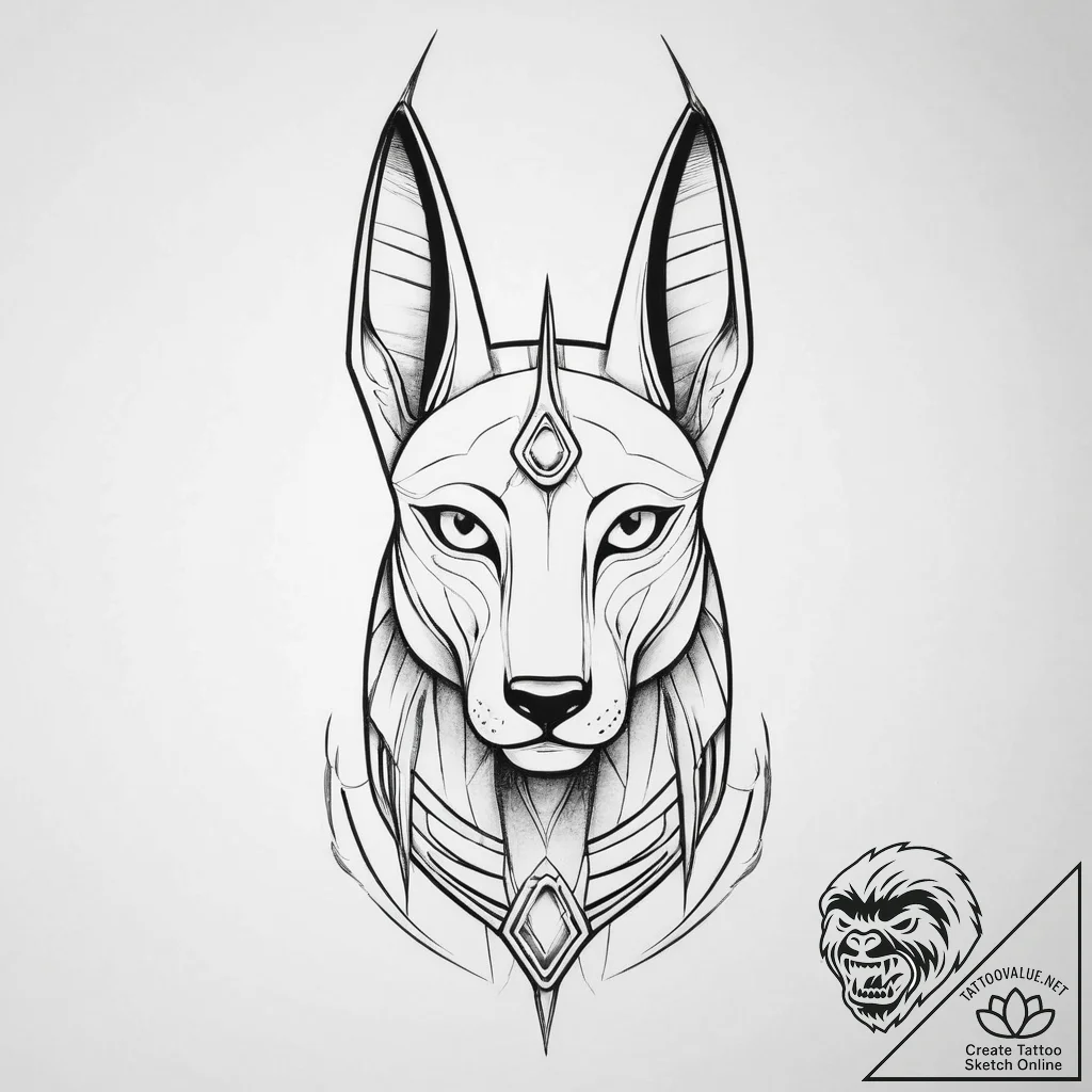 Tattoo sketch anubis, tattoo drawing outline,... - tattoo sketch (№1756567899_0, 30.08.2025 15:31) — tattoovalue.net