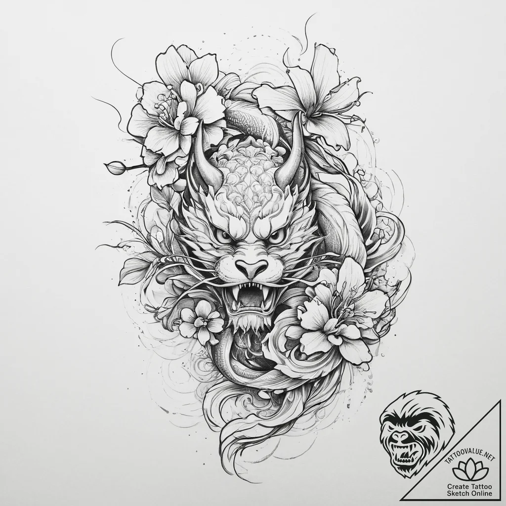 Tattoo sketch orchid, tattoo drawing outline,... - tattoo sketch (№1756568492_0, 30.08.2025 15:41) — tattoovalue.net