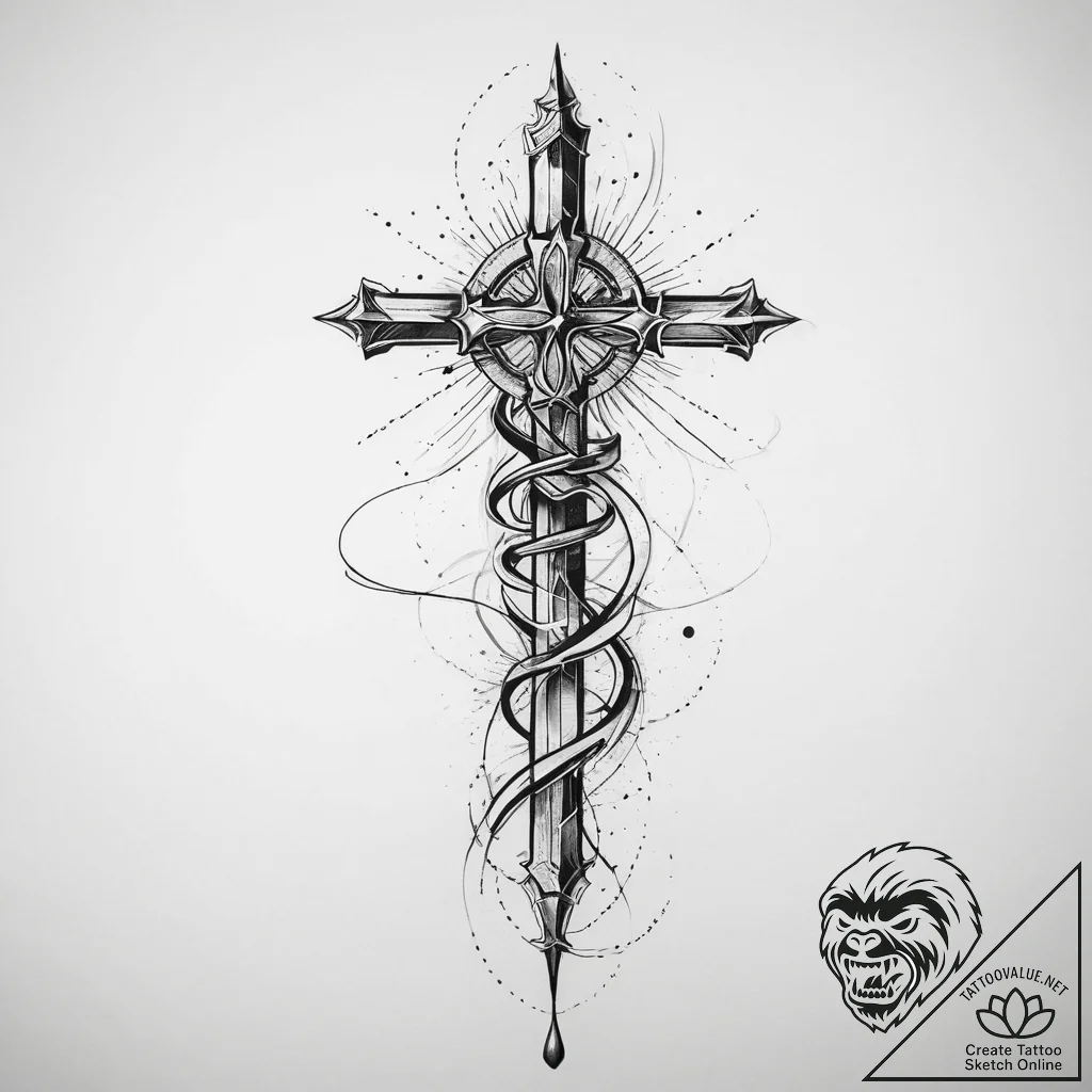 Tattoo sketch spire, tattoo line art, on a cl... - tattoo sketch (№1756568691_0, 30.08.2025 15:44) — tattoovalue.net