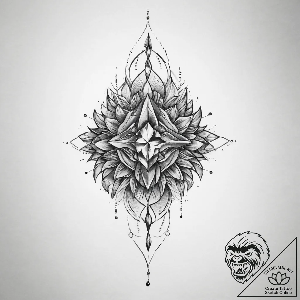 Tattoo sketch crystal, tattoo drawing outline... - tattoo sketch (№1756568889_0, 30.08.2025 15:48) — tattoovalue.net