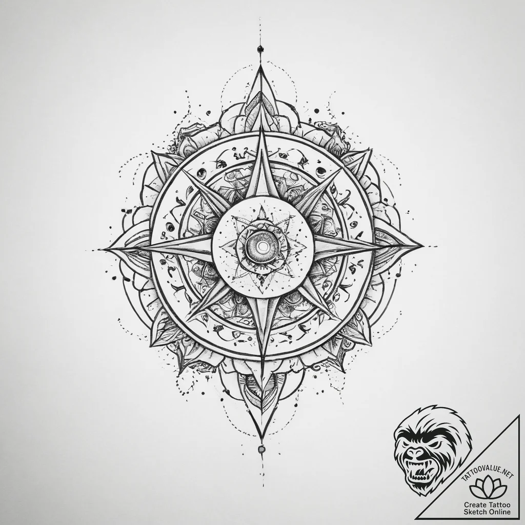 Tattoo sketch cosmic fable - tattoo sketch (№1756569680_0, 30.08.2025 16:01) — tattoovalue.net