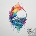 Tattoo sketch ocean, tattoo line art, vibrant… – tattoo sketch (№1756570271_0, 30.08.2025 16:11) — tattoovalue.net