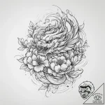 Tattoo sketch peony flower, tattoo line art,… – tattoo sketch (№1756570668_0, 30.08.2025 16:17) — tattoovalue.net