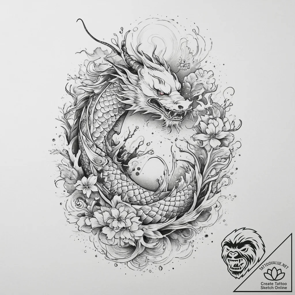 Tattoo sketch feeling, concept art for tattoo... - tattoo sketch (№1756571261_0, 30.08.2025 16:27) — tattoovalue.net