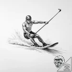 Tattoo sketch water skiing a person with a sk… – tattoo sketch (№1756571657_0, 30.08.2025 16:34) — tattoovalue.net