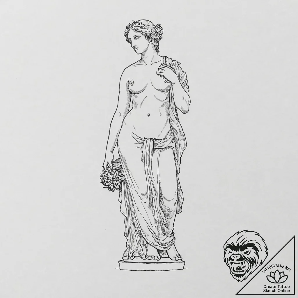 Tattoo sketch venus de milo statue, tattoo sk... - tattoo sketch (№1756572449_0, 30.08.2025 16:47) — tattoovalue.net