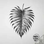Tattoo sketch palm leaf – tattoo sketch (№1756573043_0, 30.08.2025 16:57) — tattoovalue.net