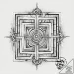 Tattoo sketch labyrinth, ink illustration for… – tattoo sketch (№1756573437_0, 30.08.2025 17:03) — tattoovalue.net