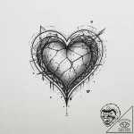 Tattoo sketch flats with a heart, artistic ta… – tattoo sketch (№1756574625_0, 30.08.2025 17:23) — tattoovalue.net