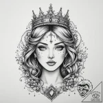 Tattoo sketch princess tattoo, tattoo flash s… – tattoo sketch (№1756575022_0, 30.08.2025 17:30) — tattoovalue.net