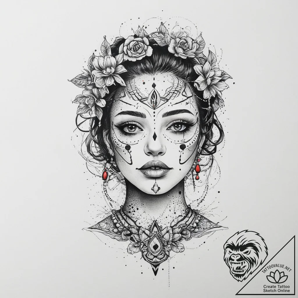 Tattoo sketch spiritual person, tattoo line a... - tattoo sketch (№1756575419_0, 30.08.2025 17:36) — tattoovalue.net