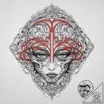 Tattoo sketch hieroglyphic symbol for “mind”… – tattoo sketch (№1756575814_0, 30.08.2025 17:43) — tattoovalue.net