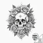 Tattoo sketch sacred character, tattoo flash… – tattoo sketch (№1756576608_0, 30.08.2025 17:56) — tattoovalue.net