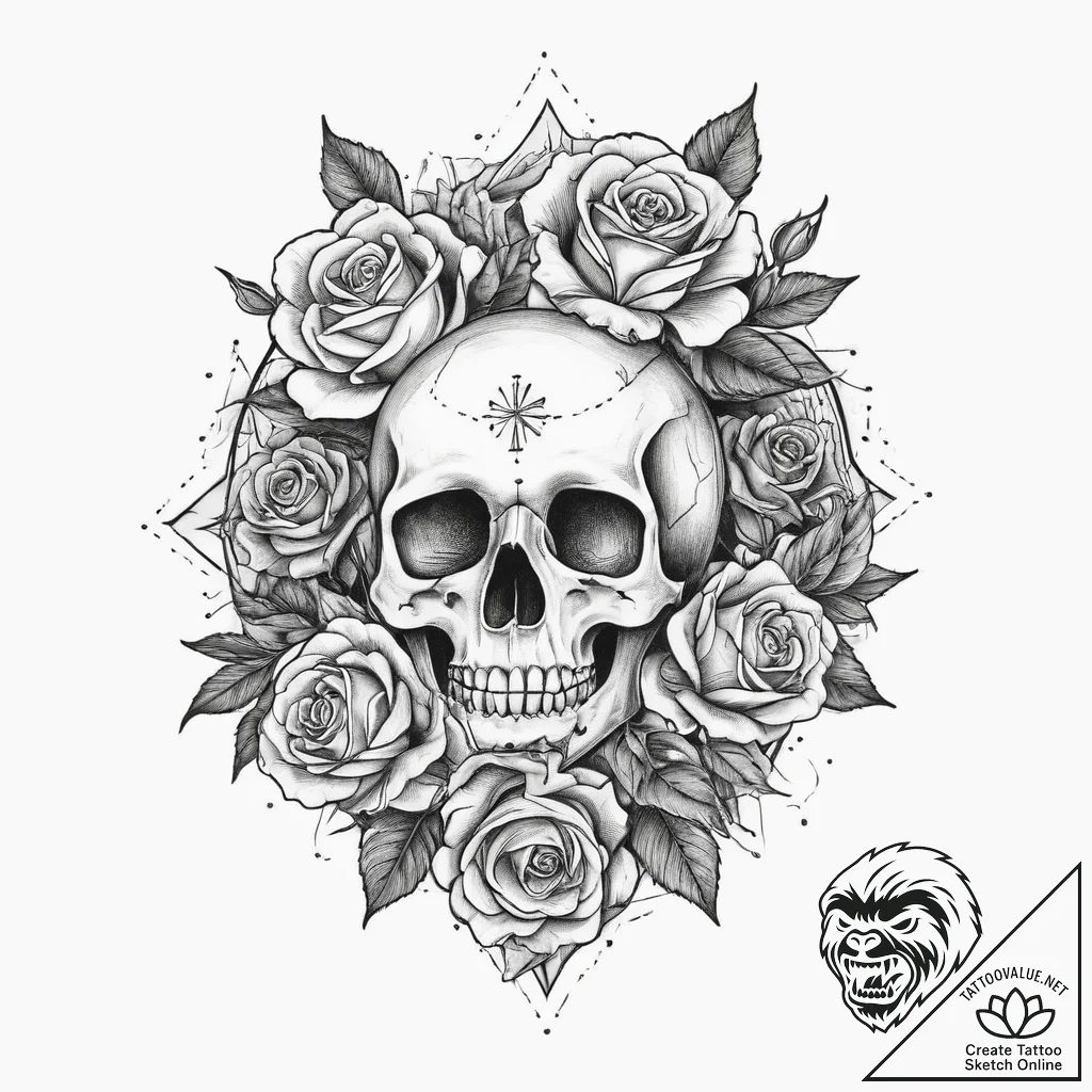 Tattoo sketch sacred character, tattoo flash... - tattoo sketch (№1756576608_0, 30.08.2025 17:56) — tattoovalue.net
