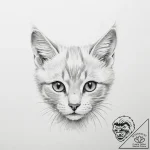 Tattoo sketch playful kitten tattoo – tattoo sketch (№1756578000_0, 30.08.2025 18:20) — tattoovalue.net