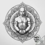 Tattoo sketch soldier with a monk, tattoo dra… – tattoo sketch (№1756578601_0, 30.08.2025 18:30) — tattoovalue.net