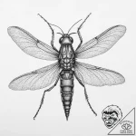 Tattoo sketch locust, ink illustration for ta… – tattoo sketch (№1756581180_0, 30.08.2025 19:13) — tattoovalue.net