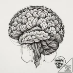 Tattoo sketch brain, ink illustration for tat… – tattoo sketch (№1756582967_0, 30.08.2025 19:42) — tattoovalue.net