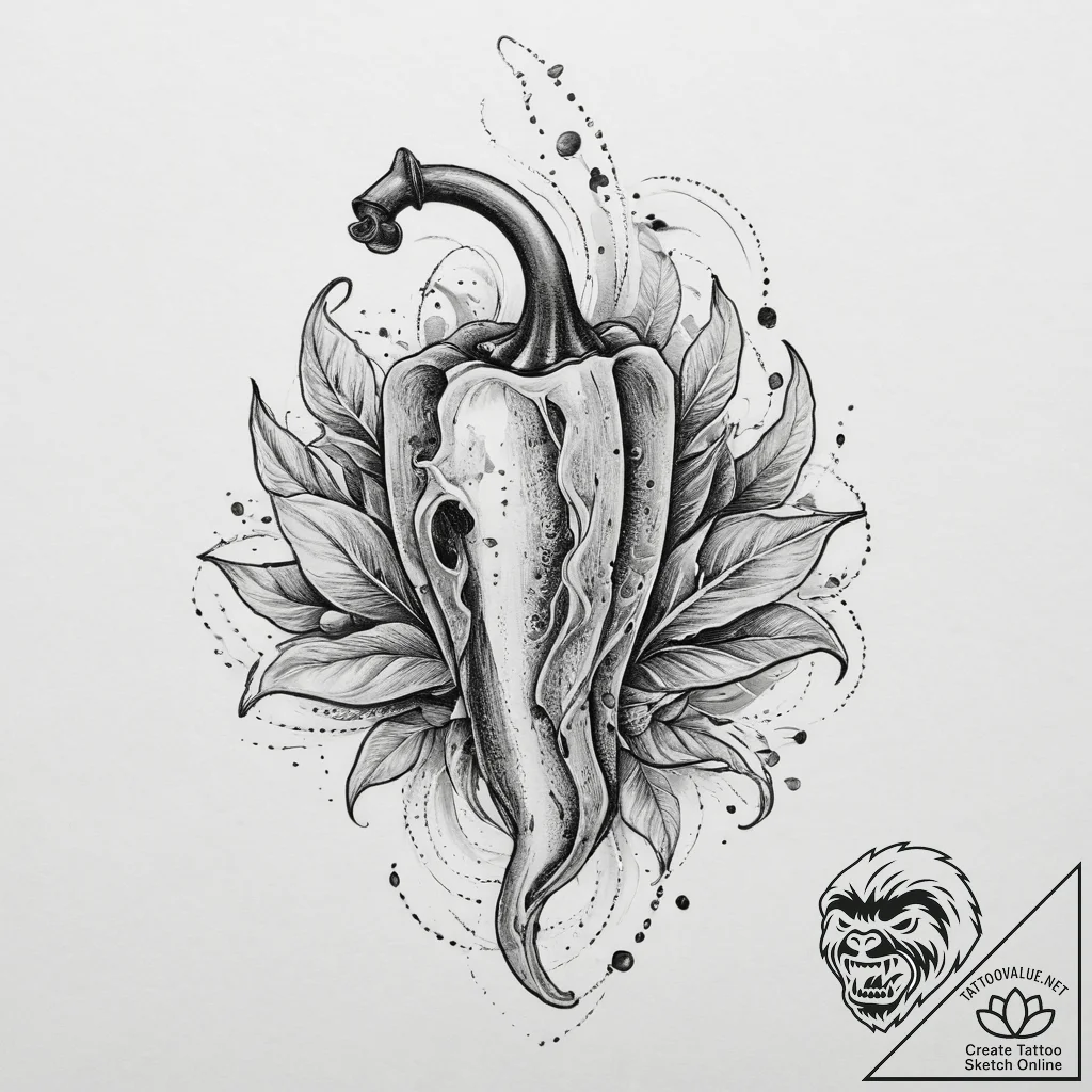 Tattoo sketch clay, concept art for tattoo, s... - tattoo sketch (№1756583974_0, 30.08.2025 19:59) — tattoovalue.net